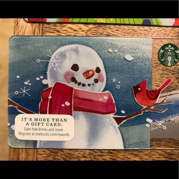 SNOWMAN WITH BIRD STARBUCKS CARD 2014 COLLECTIBLE